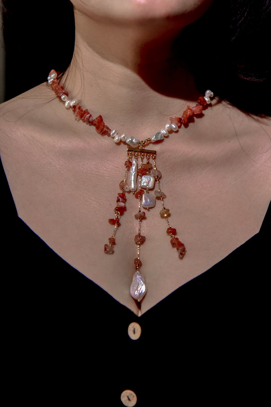 "VENUS, THE LOVE GODDESS" Pearl Necklace