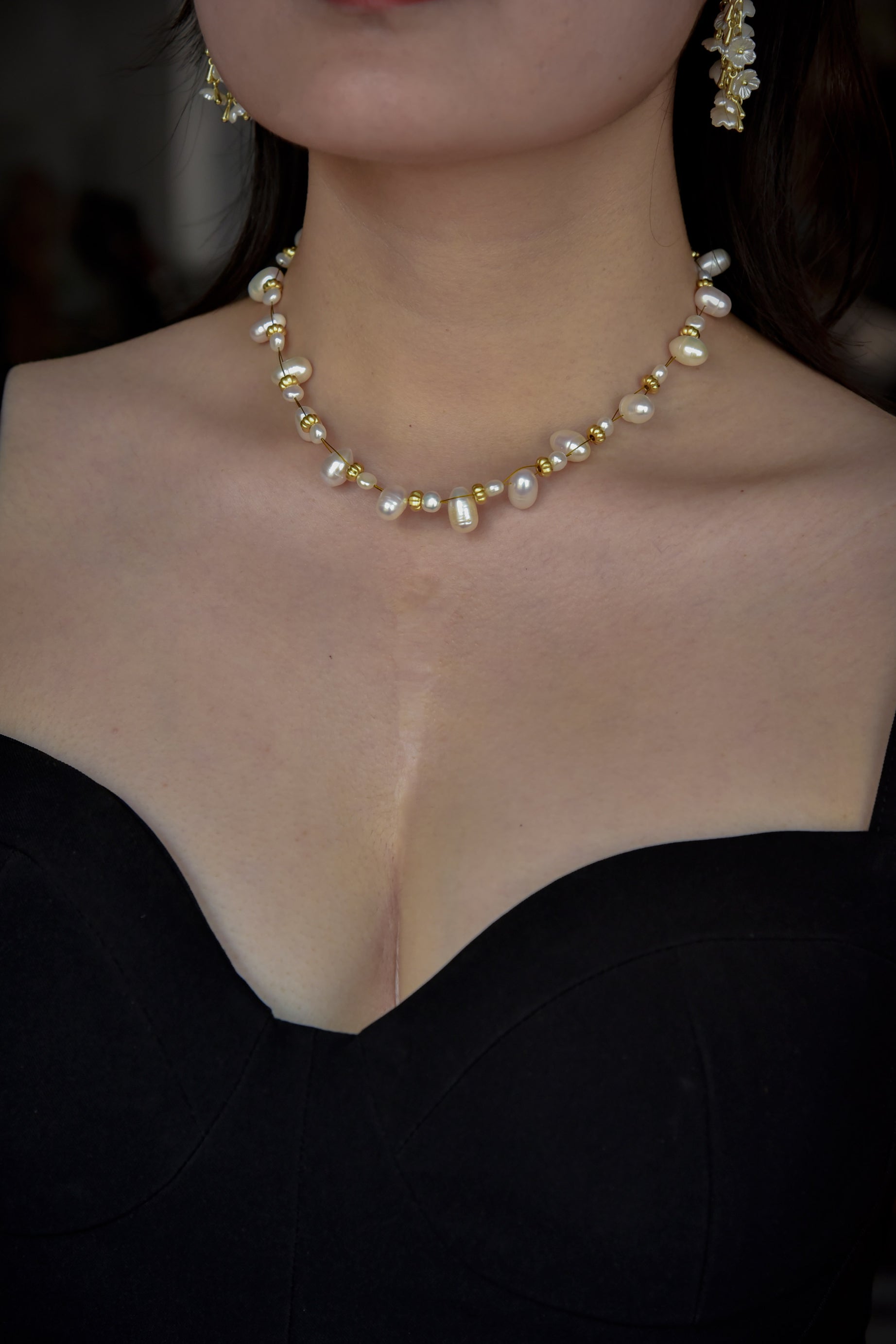 “UNDERWATER TREASURE” Pearl Necklace